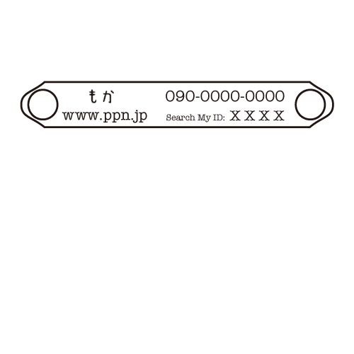 PawBell 5Color Stitch Choker スリム NFC+真鍮迷子札プレート付き 迷子札刻印デザイン