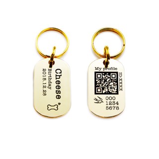 真鍮迷子札Dogtag QRコード | 迷子のお守りshop