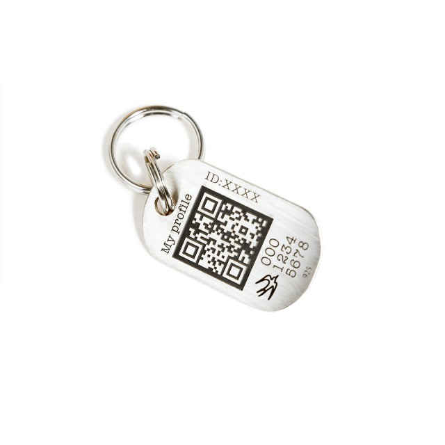 シルバー925迷子札 DogTag QRコード | 迷子のお守りshop