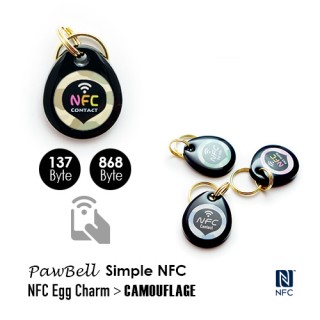 NFC迷子札PawBell Egg Charm Camofulage