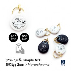 NFC迷子札PawBell Egg Charm Monochrome