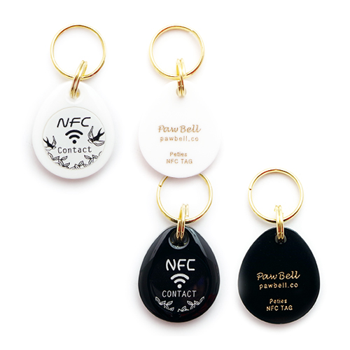 NFC迷子札PawBell Egg Charm Monochrome 