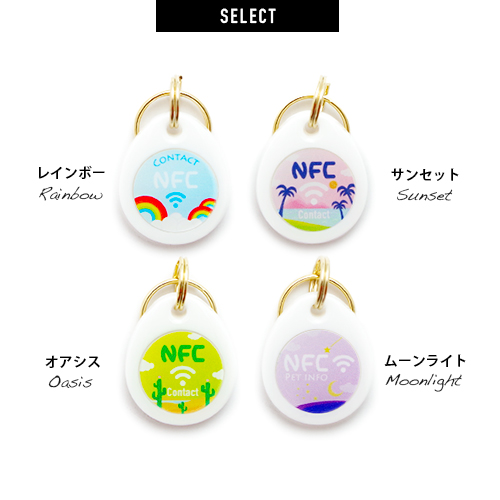 NFC迷子札PawBell Egg Charm Oasis オアシスモチーフのデザイン